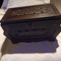 scrigno baule decorativo legno vintage 