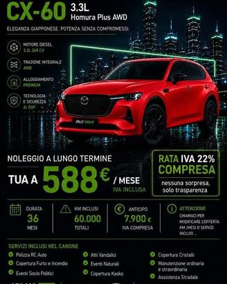 Mazda CX-60 3.3L e-SKYACTIV MHEV Homura Plus ...