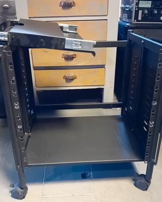 mobiletto Rack con cassetto e ruote 