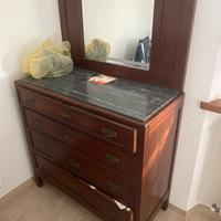 Como’ legno massello piano in marmo e specchiera