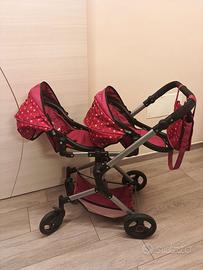 Carrozzina gemellare per bambole BAYER