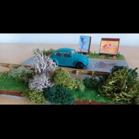 Diorama Stradale con Modellino Auto 