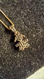 Collana con ciondolo placato oro