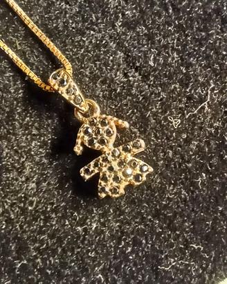 Collana con ciondolo placato oro