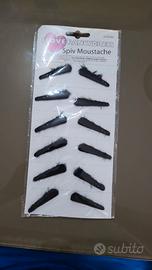 017 - SET DA 6 COPPIE DI  BAFFI NERI CARNEVALE