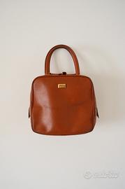 Borsa in pelle marrone cognac Gianfranco Ferré