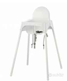 Seggiolone con cintura di sicurezza, bianco IKEA