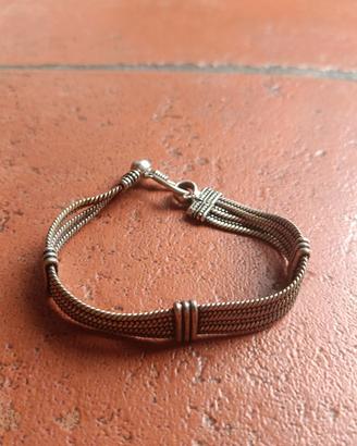 Braccialetto Indiano di Argento Brunito