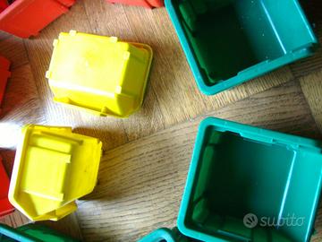 Set scatole porta attrezzi oggetti fai da te hobby