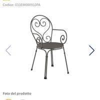 Sedia in ferro battuto