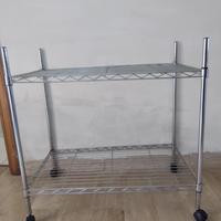 CARRELLO DUE RIPIANI ACCIAIO 