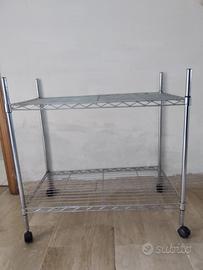 CARRELLO DUE RIPIANI ACCIAIO 