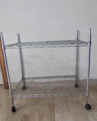 CARRELLO DUE RIPIANI ACCIAIO 