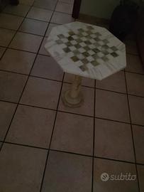 Tavolino da gioco Ottagonale in Marmo/Onice - Scac