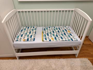 Letto bambini con sponde  +materasso