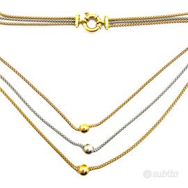Collana tre ori 18kt