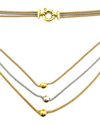 Collana tre ori 18kt