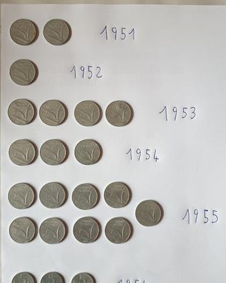 Lotto monete 10 lire - 5 lire (vari anni)