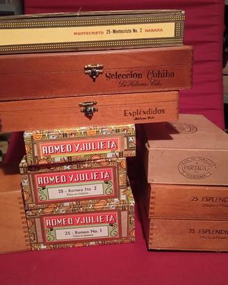 scatole vuote sigari da collezione