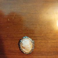 spilla cammeo piccola argento