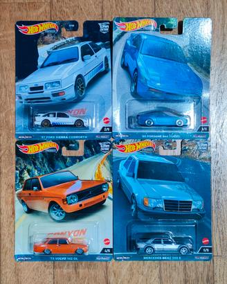 Set 4 Hot Wheels premium Canyon