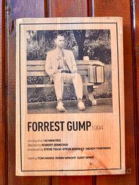 Forrest Gump stampa su legno 19x28 cm.