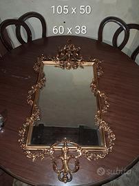 specchio antico legno dorato oro barocco veneziano