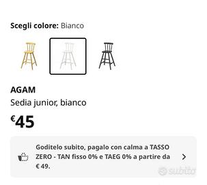 Seggiolone bimbo in legno