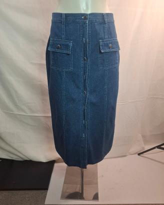 Gonna jeans media lunghezza 