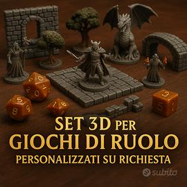 🎲✨ Set e Accessori in 3D per Giochi di Ruolo! ✨🎲