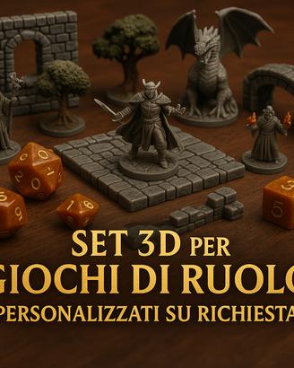 🎲✨ Set e Accessori in 3D per Giochi di Ruolo! ✨🎲