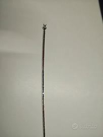 Bracciale tennis rainbow oro bianco 750 arcobaleno