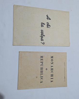 coppia di pamphlet monarchia repubblica