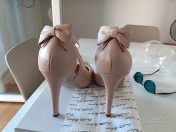 Décolleté donna rosa elegante con tacco alto Nero