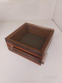 Scatola portagioie legno e plexiglas 