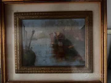 Quadro olio su tavola