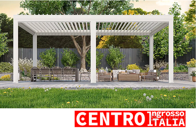 Pergola bioclimatica 3x5 robusta in alluminio 5x3