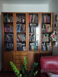 Libreria in noce biondo