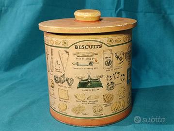 Scatola vintage per biscotti in latta –stile retro