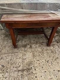 Tavolo rettangolare allungabile in legno antico