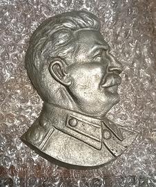 Targa Placca busto Stalin 15cm comunismo Urss CCCP