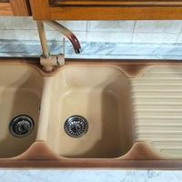 LAVELLO CUCINA CM 116 X 50 2 VASCHE & GOCCIOLATOIO