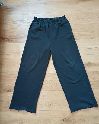 Pantaloni Tuta Zara Gamba Larga Neri – Taglia L
