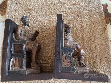 Statuette fermalibri  Don Chisciotte vintage