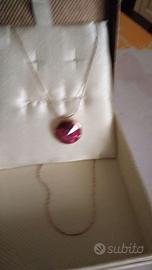 Argento rosa e swaroski