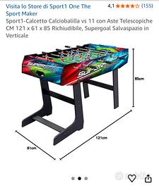 Calcetto -Calcio balilla con aste telescopiche