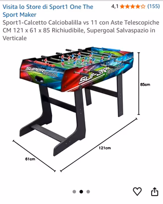 Calcetto -Calcio balilla con aste telescopiche