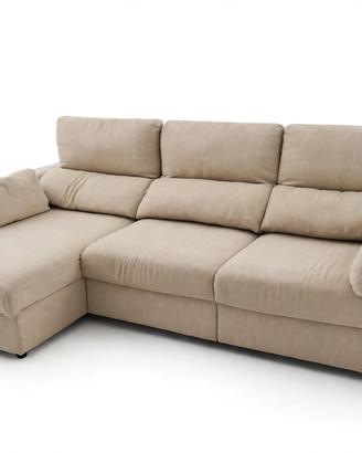 Divano angolare con chaise longue e contenitore