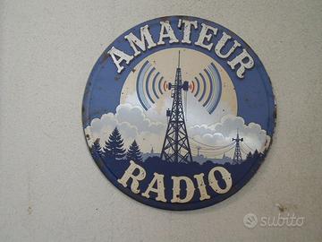 TARGA DECORATIVA IN METALLO AMATEUR RADIO