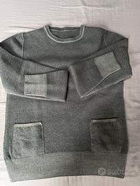 Maglione grigio di lana